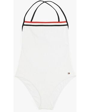 Tommy Hilfiger Estrecho Del Ostum One Piece - Blanco