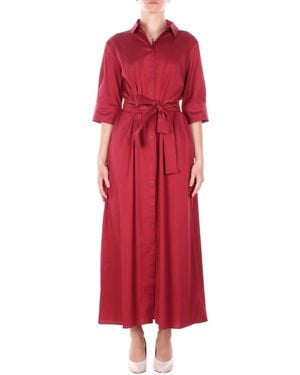 Max Mara Vrouw Jurk 2616221029600 012 Bch Cognac Geranium - Rood