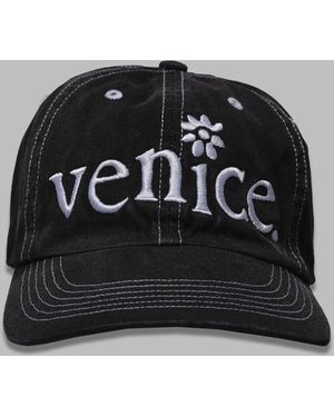 ERL Venice Embroidered Cap Woven - Black