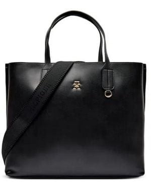 Tommy Hilfiger Bag Th Distinct Satchel - Black