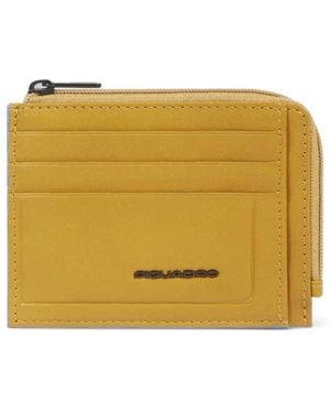 Piquadro Credit Card Holder Leather - Metallic