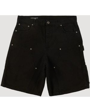 GARMENT WORKSHOP Doppel Knietuch Shorts - Schwarz