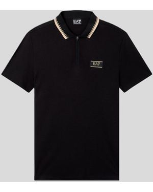 EA7 Polo Premium Etiqueta Hombre Negro