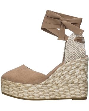 Espadrilles Chaussures Avec Talon Brun - Neutre