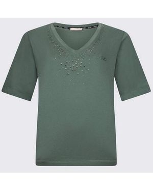 Liu Jo T-Shirt Mit Strass Frau Grun Militar - Grün