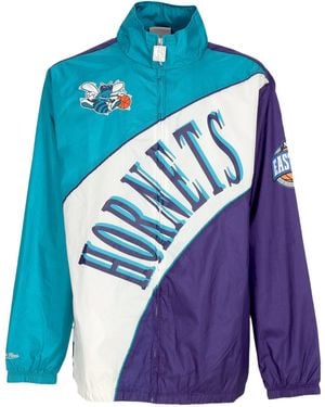 Mitchell &amp; Ness Nba Arched Retro Lined Windbreaker Chahor Windbreaker Jacket - Blue