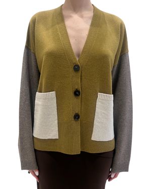 PDR Cardigan Mujer Tricolor - Verde