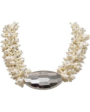 Liviana Conti Collar De Mujeres Con Cuernos - Blanco