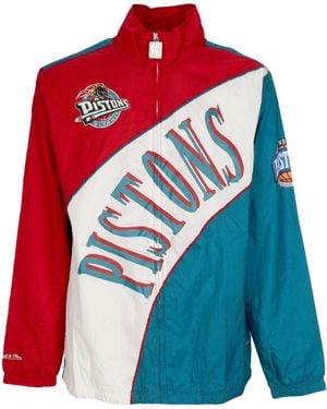Mitchell & Ness Herren-Windbreaker Nba Arched Retro Lined Windbreaker Detpis Multi/Weib - Rot
