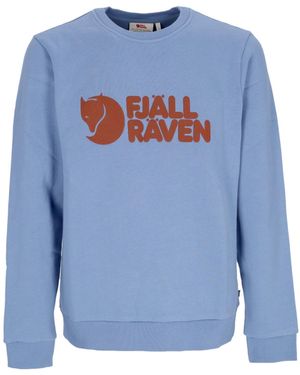 Fjallraven Herren-Sweatshirt Mit Rundhalsausschnitt Und Logo-Pullover - Blau