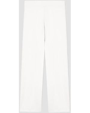 EA7 Mujer Blanca Pantalones De Pierna Ancha - Blanco