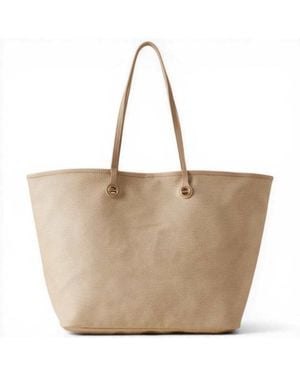 Borbonese Shopping Bag Flight M Sand - Natural