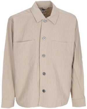 Obey Antonio Utility Shirt Jacket Avena Camisa De Manga Larga Para Hombre - Neutro
