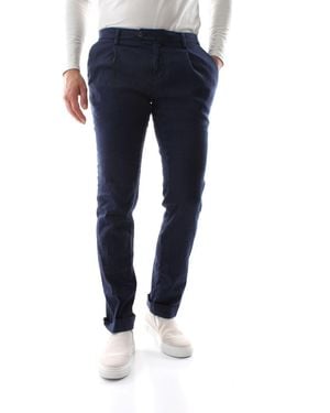 Mason's Pantalon Pour Hommes Genova Mbe111 006 Marine - Bleu