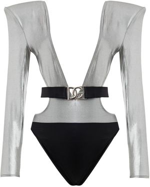Dolce & Gabbana Silber Lange Armel - Grau