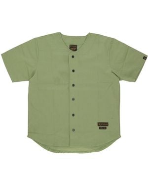 5TATE OF MIND Coat Buttons Honkbalshirt Voor Militair Groen