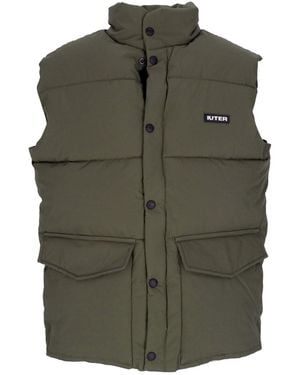Iuter Puff Vest Sleeveless Down Jacket - Green