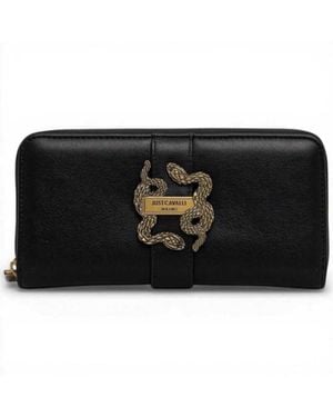 Just Cavalli Wallet Iconic Snakes Leatherette - Black