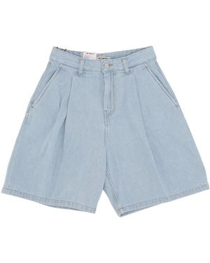 Carhartt Vaqueros Cortos High W Para Mujer Azul Piedra Blanqueada