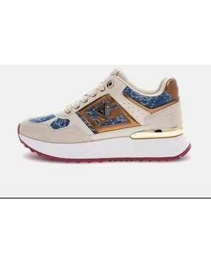 Guess Damen Sneaker Flyn Fal12 Korsika Blau - Weiß