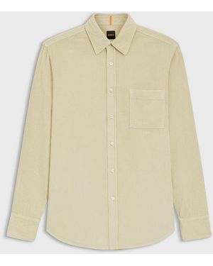 BOSS Mannen Shirt Licht - Naturel