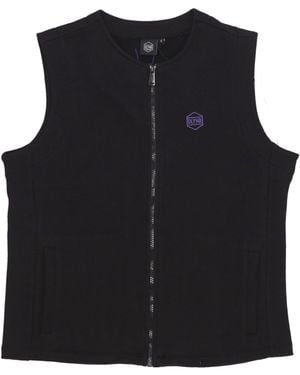 DOLLY NOIRE Gastly Evolution Chaleco Con Cremallera Chaleco Para Hombre X Pokemon Negro