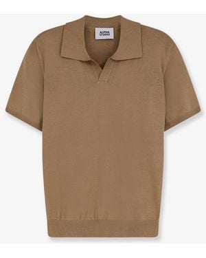 Alpha Studio Hombre Polo Safari - Marrón