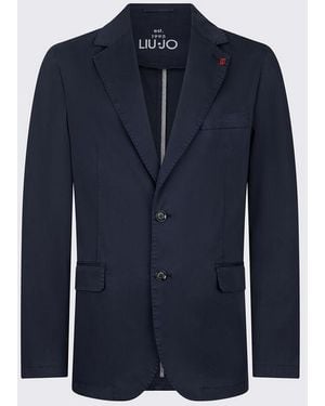 Liu Jo Dark Satin Jacket - Blue