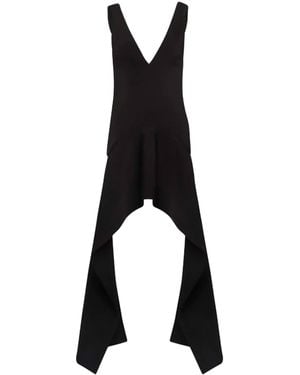 JW Anderson V-Neck Draped Mini Dress - Black