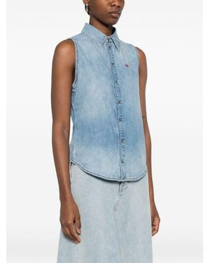 DIESEL De-Eazy-Sl Camisa Azul Mujer