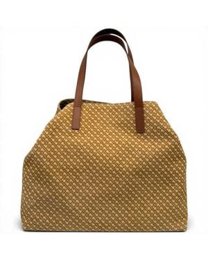 Gherardini Den Warenkorb Suede Frau Biscuit Grobe Leder Suede Tasche - Natur
