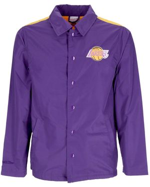 Mitchell & Ness Coach Jacket 'Nba Big Face Coach Jacket 5.0 Hardwood Classics Loslak - Purple