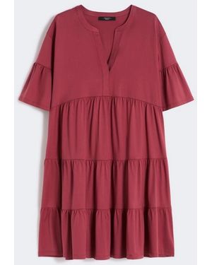 Max Mara Vestido En Camiseta Mujer Cereza - Rojo
