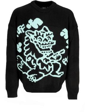 DOLLY NOIRE Sweater Puff Dragon Sweater - Black