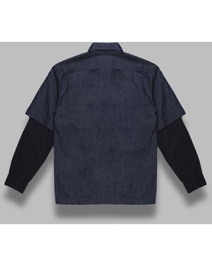 Dries Van Noten Cassan Den 2382 M.W. Chemise - Bleu
