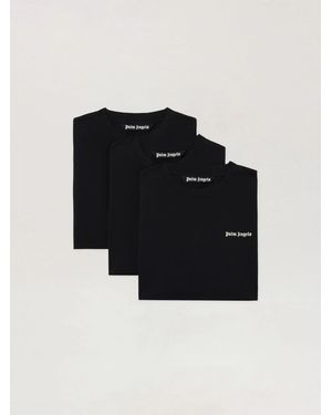 Palm Angels 3 Pack T-Shirt Mann Klassisches Schwarzes Logo