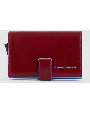 Piquadro Card Holder Square Leather - Red