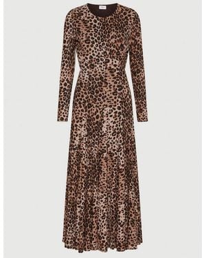 Marella Leopard Frau Kleid - Braun