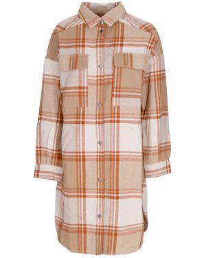 Iriedaily Long Checky Shirt Jacket - Natural
