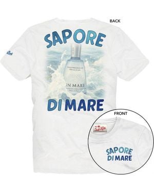 MC2 Saint Barth T-Shirt With Front And Back Print Prl0002-04450L - Blue