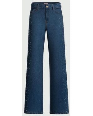 Marella Jeans With Crystals And Studs - Blue