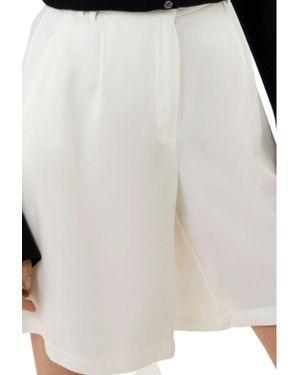 Silvian Heach Wide Leg Shorts - White