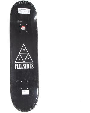 Huf Gang Control Skate Deck X Pleasures Schwarzes Herren-Skateboard-Deck