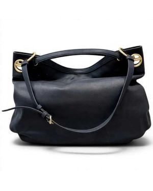 Borbonese London L. Bag With Shoulder Strap Nabuk - Black