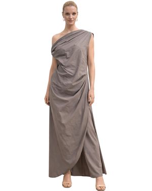 PDR Dress Omeral Neckline - Brown