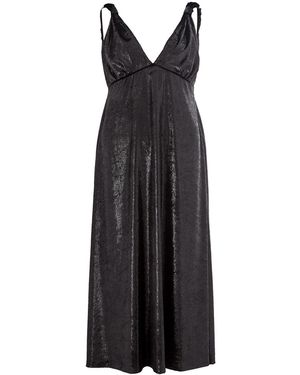 Lardini Embellished Velvet Effect Dress - Black