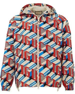 Gucci Pixel Print Nylon Jacket - Natural