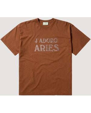 Aries J'Adoro Diamond Ss Tee - Brown