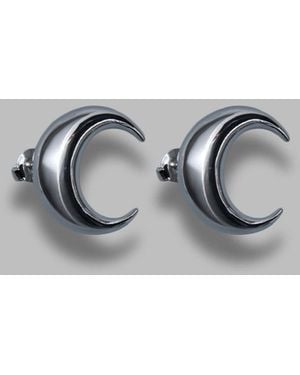 Marine Serre Moon Stud Earrings - Metallic