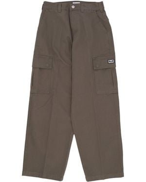 Obey Long Pants Bigwig Baggy Twill Cargo Pant - Gray